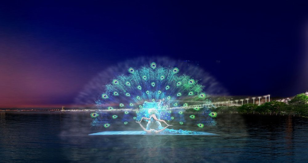 Video Projection for Fountains & Public Spaces
